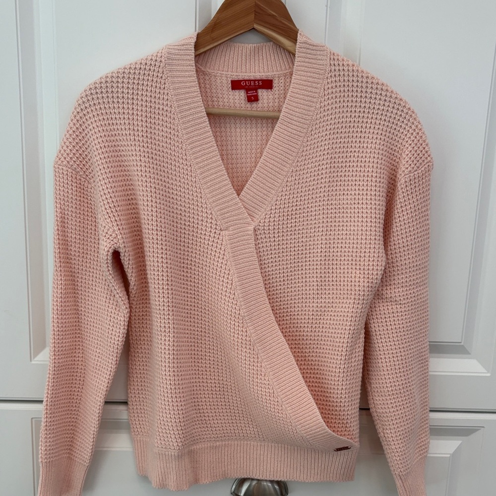 GUESS Women's Blush V-Neck Sweater
